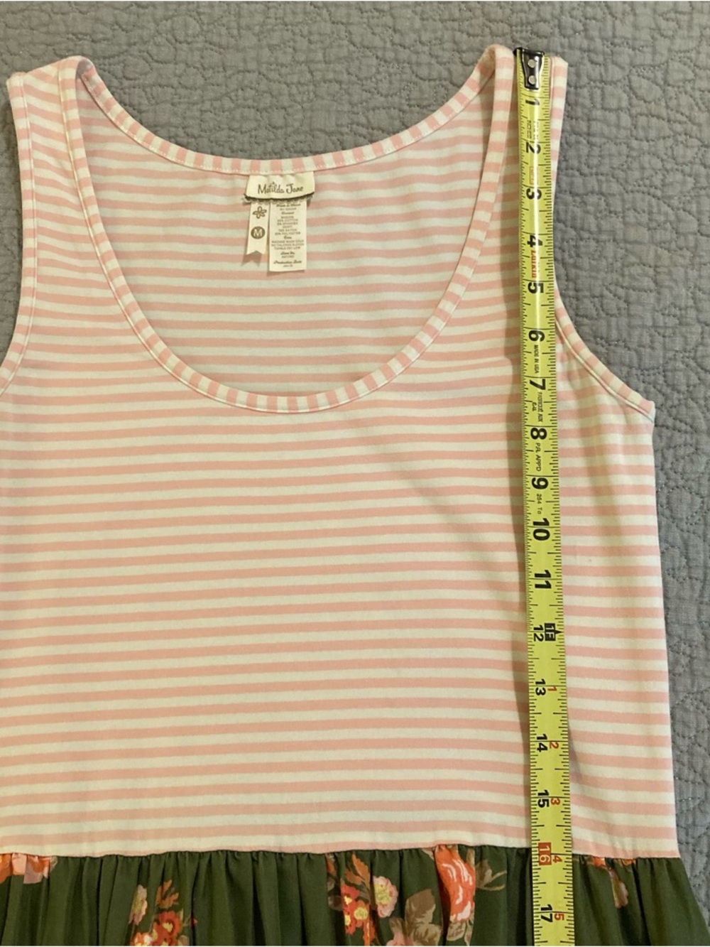 Matilda Jane Pink Striped Top with Olive Floral Midi Dress - Picture 8 of 11